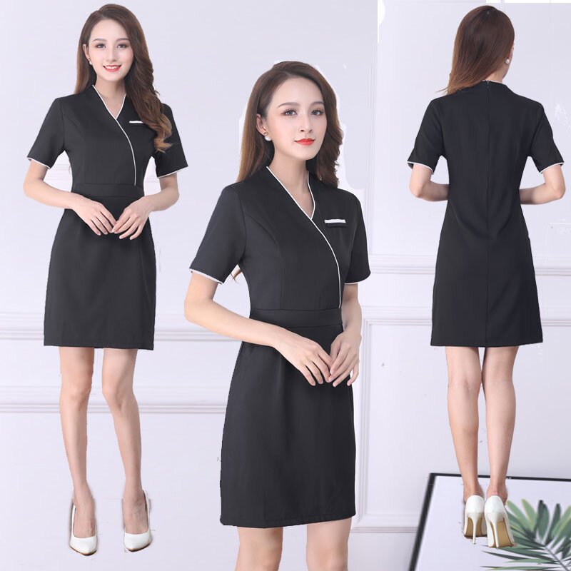 正品美容工服女夏天美容院工作服女夏季养生馆美容师服装气质时尚 Tb的小店 淘优券