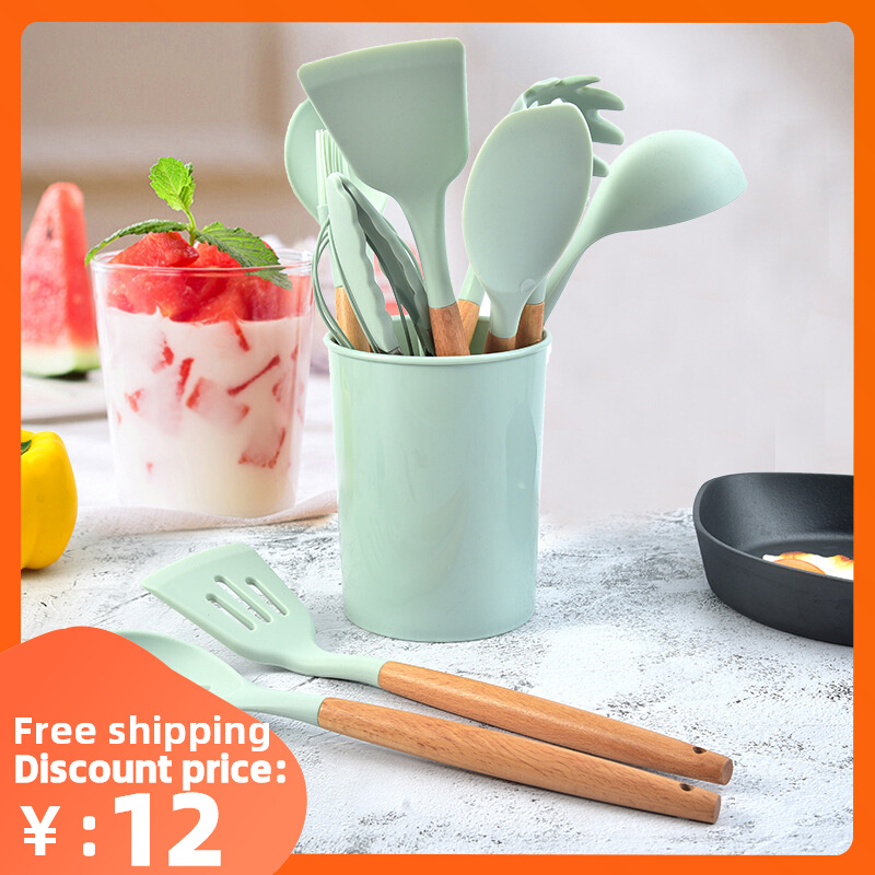 Silicone Cooking Utensils Set Spatula Shovel spoon Tools铲