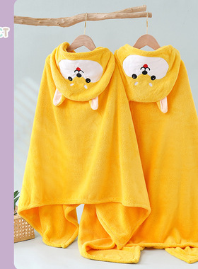 Children's bathrobe, baby hooded bath towel浴巾可穿可裹长袖