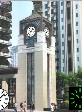 户外大型时钟指针钟表校园外墙大钟塔楼挂钟墙体成品钟景观钟自动