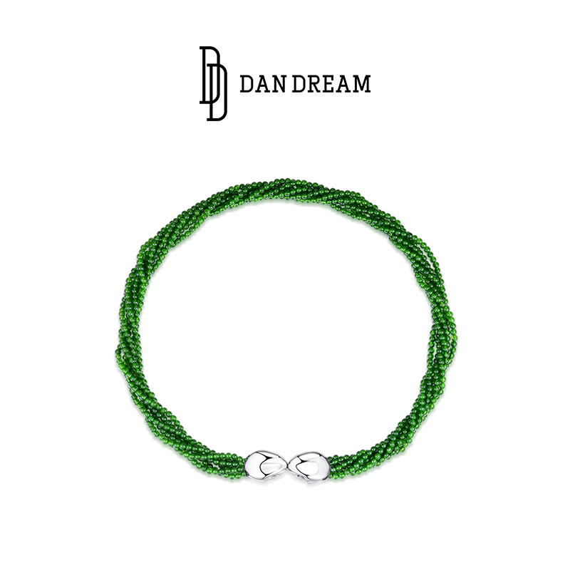 DAN DREAM肆蛇绿影项链女款高级感轻奢小众复古绿色首饰锁骨链