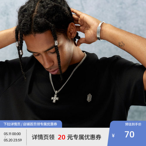 【beaster fe】凉感简洁金属logo短袖T恤夏新款重磅230g上衣
