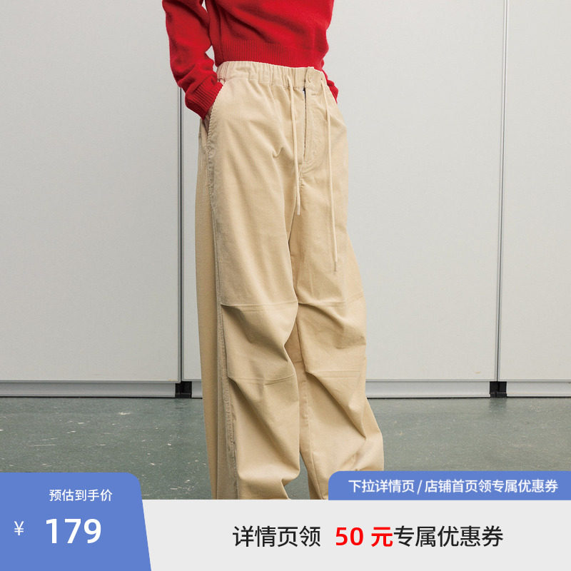 BEASTER灯芯绒工装裤男女情侣款直通裤显瘦美式早秋休闲长裤子图片