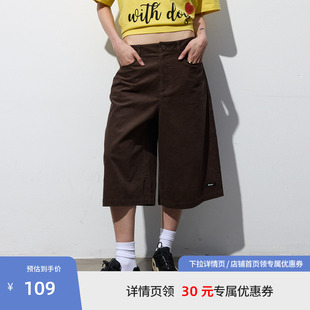 BEASTER百搭咖色休闲短裤男夏薄款纯棉宽松工装裤子