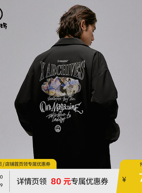 BEASTER奥莱教练夹克男秋季潮牌情侣装美式高街黑色外套