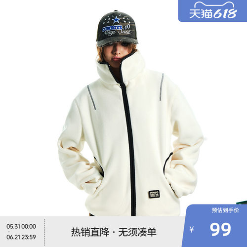 【铁臂阿童木联名】BEASTER联名绣花摇粒绒外套休闲高领保暖上衣
