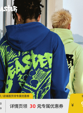 BEASTER奥莱重磅卫衣女骰子印花潮牌美式廓形户外连帽上衣男