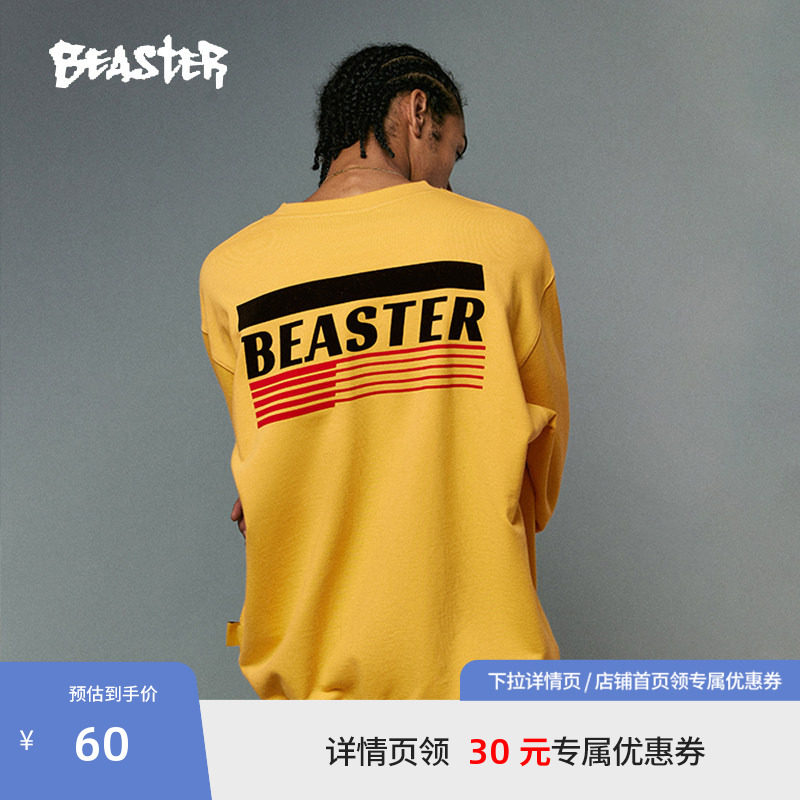 BEASTER奥莱恶搞胶卷圆领美式卫衣男冬装重磅cityboy宽松情侣上衣