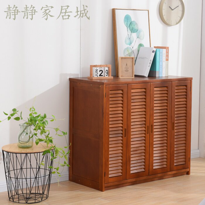 实木柜子阳台储物柜防晒简约卧室带门衣柜家用大容量棉被子收纳柜