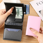 娇雪兰欧美复古男士 卡包新款 多卡位弹卡磁扣卡夹商务便捷驾驶证包