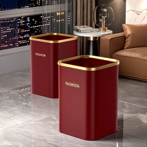 结婚压圈垃圾桶喜庆大容量红色上