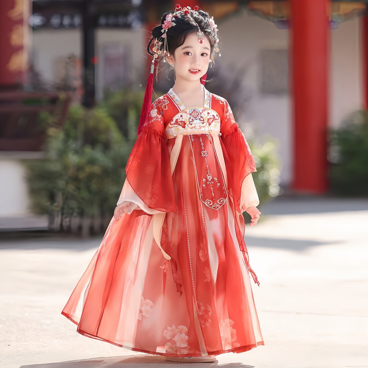 汉服女童连衣裙儿童国风古装古风