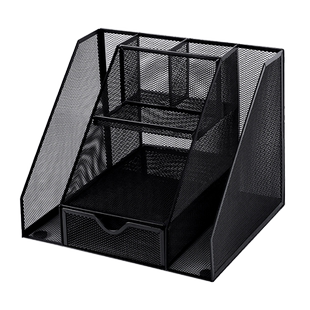 金属抽屉文件框文件架铁质多层文件架收纳盒立式办公桌书架文件筐桌面文具资料收纳置物架子书立办公用品大全