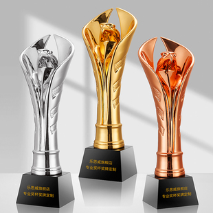 水晶树脂奖杯定制定做创意年会月度优秀员工销售精英比赛荣誉颁奖
