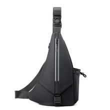 Leather Chest Bag Men's Backpack Single Shoulder Chest Bag R