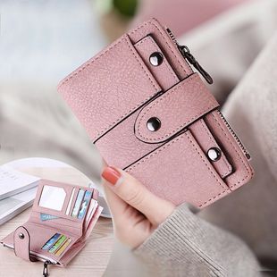 Style Student Rivet rendy Korean 2024 Short Women Wallet