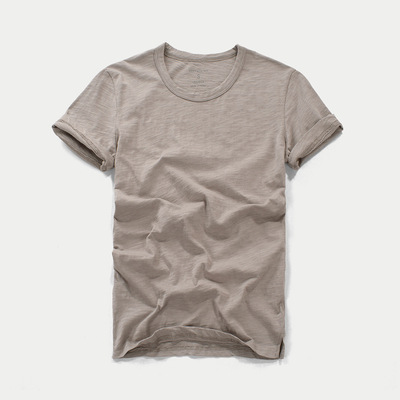 2025 Men's Short-sleeved T-shirt Round Neck Slim-fit Thin Me