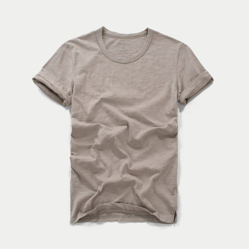 2025 Men's Short-sleeved T-shirt Round Neck Slim-fit Thin Me