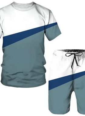 Summer ew rinted atchwork Casual en's ees/Shorts/Suit Short