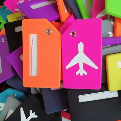 Aircraft Checked Tag Pvc Soft Rubber Luggage Tag Creative So