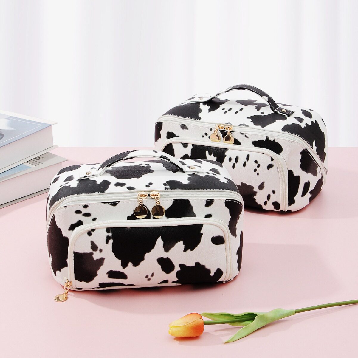 Rishang Bags Cow Pattern Pu Leather Window Large Capacity Mu