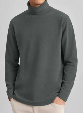 German Velvet Double-sided Velvet High llar T-shirt Men's Pl