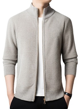 Men's Knitted Cardigan Casual llar Sweater Jacket Fashionabl