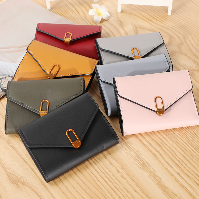 2024 Korean Style Small Wallet Women's Short Ins Retro Simpl