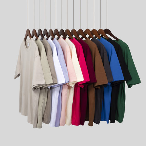 220g mbed tton Short-sleeved T-shirt Men's Loose Round Neck