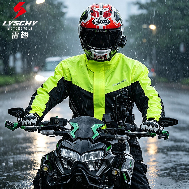 雷翅摩托车雨衣雨裤分体式男女款夏季防雨防水摩旅机车骑手雨衣