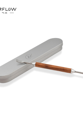 AIRFLOW气流咖啡雕花针 花梨木实木勾花针 不锈钢花式咖啡勾花棒