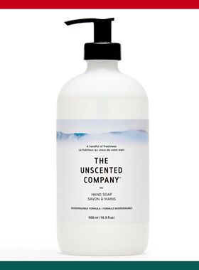 进口版THE UNSCENTED COMPANY加拿大天然洗手液500毫升天然成分
