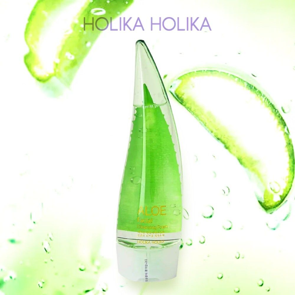 Holika 进口韩国芦荟96%洗面乳补水舒缓保湿天然植物精华洁面液版