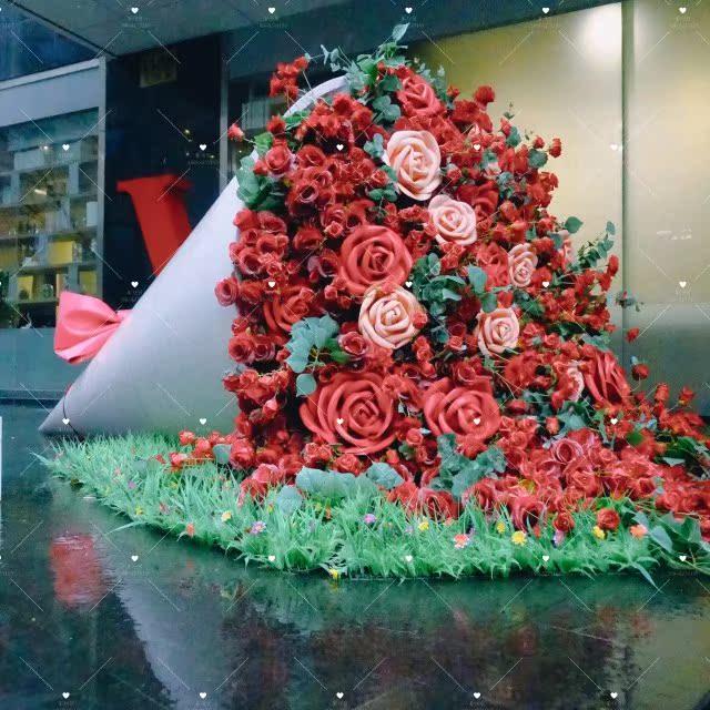 户外打卡拍照装饰商业巨型手捧花场景摆件网红打卡活动道具定制,商业/办公家具,商业美陈,淘宝优惠券,粉丝福利购,淘宝优惠卷