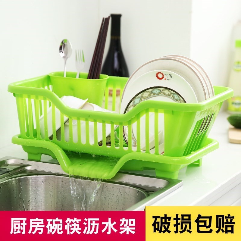 沥水架碗碟架单水槽双层碗架厨n房碗盘置物架碟筷子