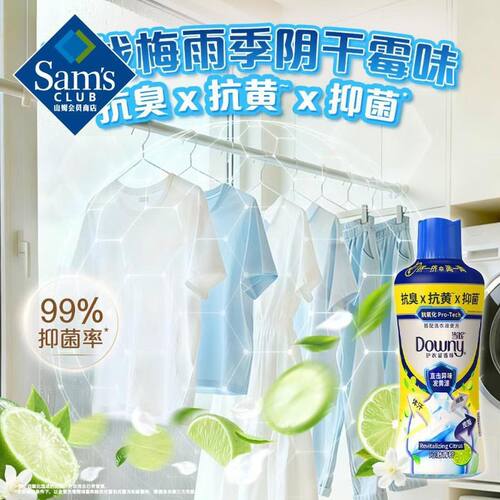 当妮DOWNY护衣留香珠抗臭抗黄海洋香型850g1瓶持久留香护洗液进口