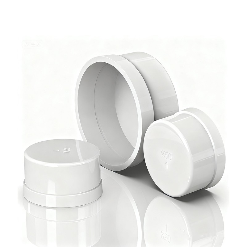 PVC特厚加厚管帽 堵头排水管堵盖管盖子闷头管堵保护盖5075110200