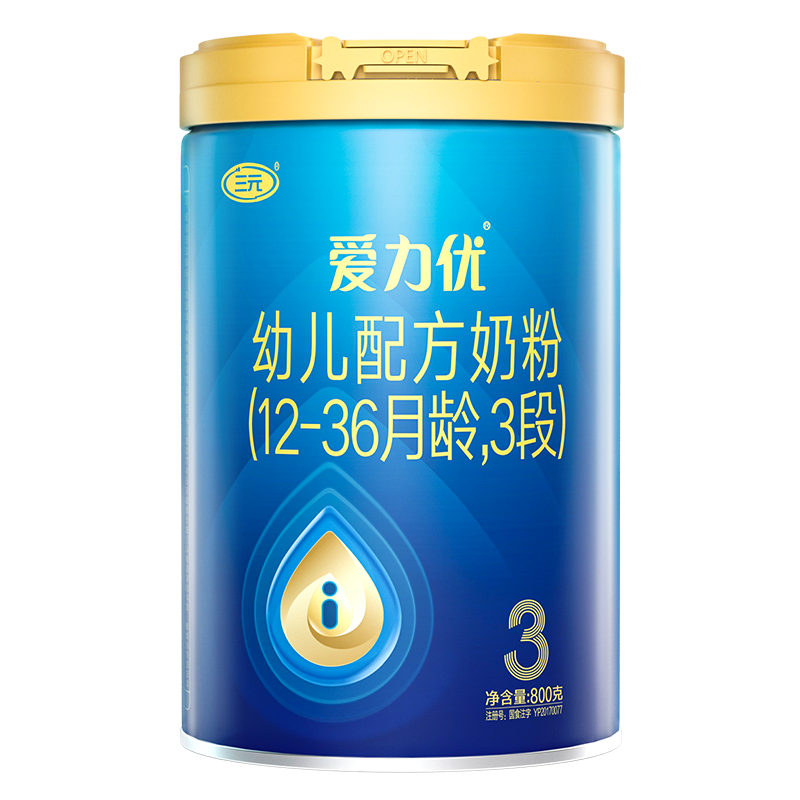 三元爱力优幼儿奶粉3段800g*1罐