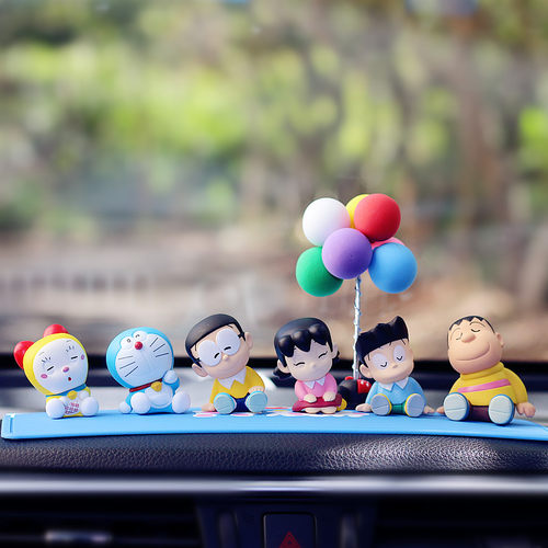 新款叮当猫哆啦a梦大雄汽车摆件网红卡通车载车内饰男女车上装饰