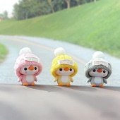 汽车植绒小企鹅车载摆件车上车内饰可爱饰品女神款 饰品送礼创意 装