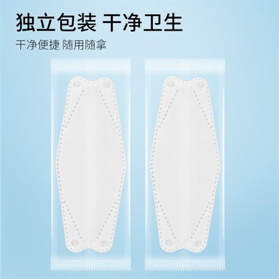 鱼嘴型kn953d立体口罩白色正规n95医用超轻薄2023款独立包装防尘