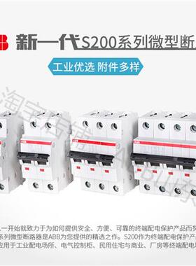 断路器S200空气开关1P2P3P4P总开单双级三相S201C10C20C32C63