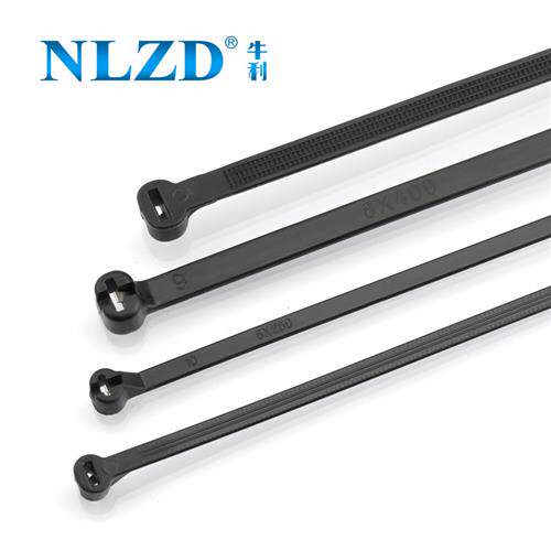 嵌钢片尼龙扎带船用不锈钢嵌片式扎带钢牙扎扣自锁塑料理线带黑色