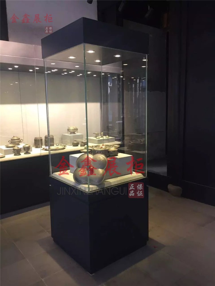 瓷器新款金属升降展示古玩独立柜董柜木质冷轧钢烤漆博物馆展柜