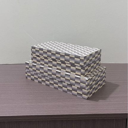现代简约几何艺术首饰盒收纳盒摆件客厅玄关酒店软装家居饰品