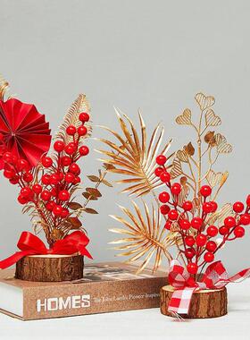 2026马年春节装饰品氛围布置小发财树桌面摆件中式新年拍照道具