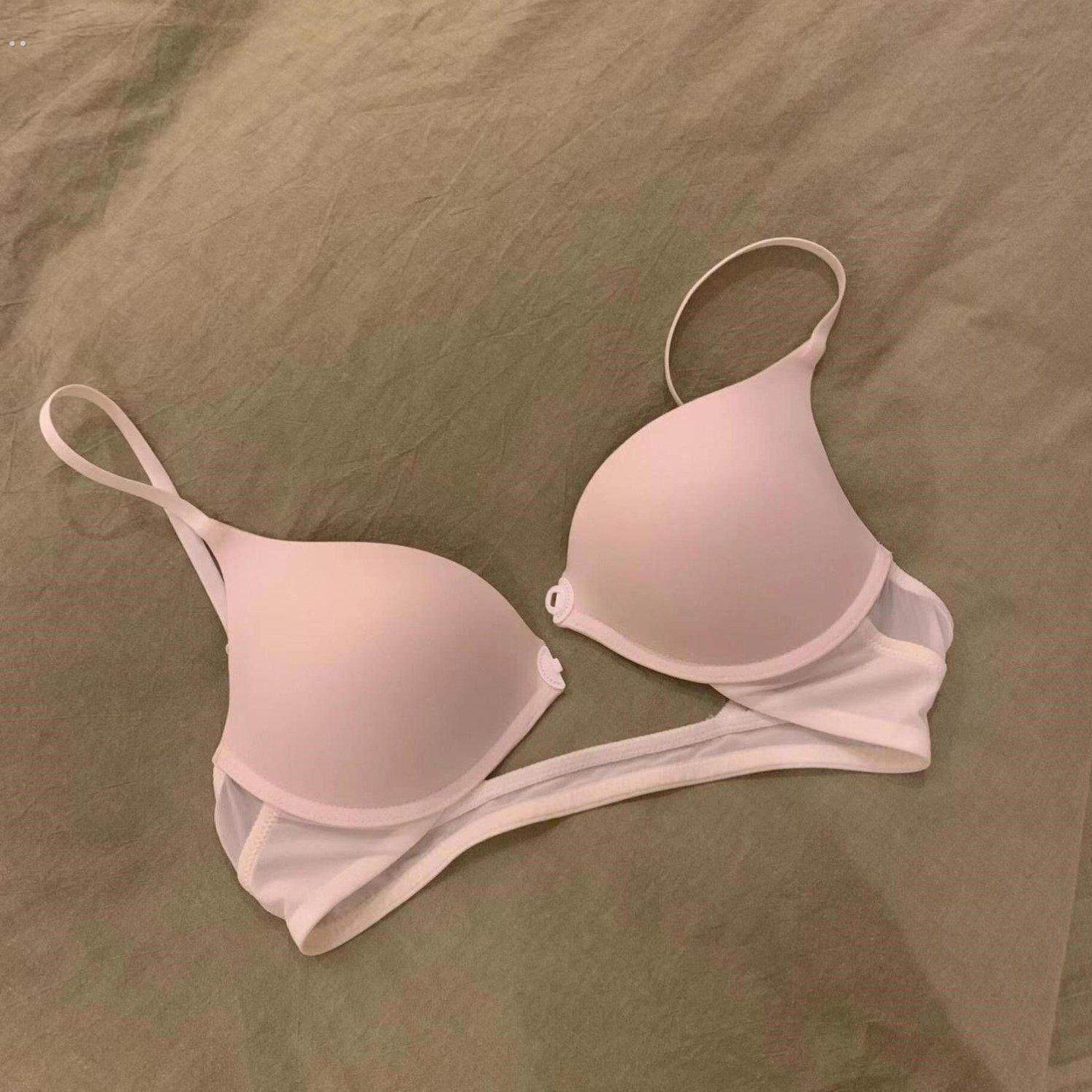 前扣式内衣女小胸聚拢显大无钢圈夏季轻薄透气无痕裸感少女文胸罩,运动服/休闲服装,运动内衣套装,淘宝优惠券,粉丝福利购,淘宝优惠卷