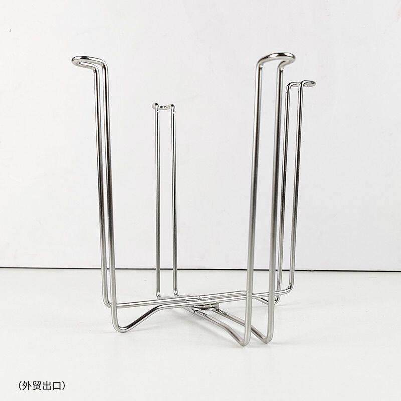 桌面折叠垃圾架折叠垃圾桶厨房简易可折叠不锈钢台面铁艺垃圾支架