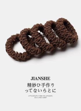 5根装~加粗高弹力发圈简约百搭扎头发皮筋耐用不易伤发头绳马尾发