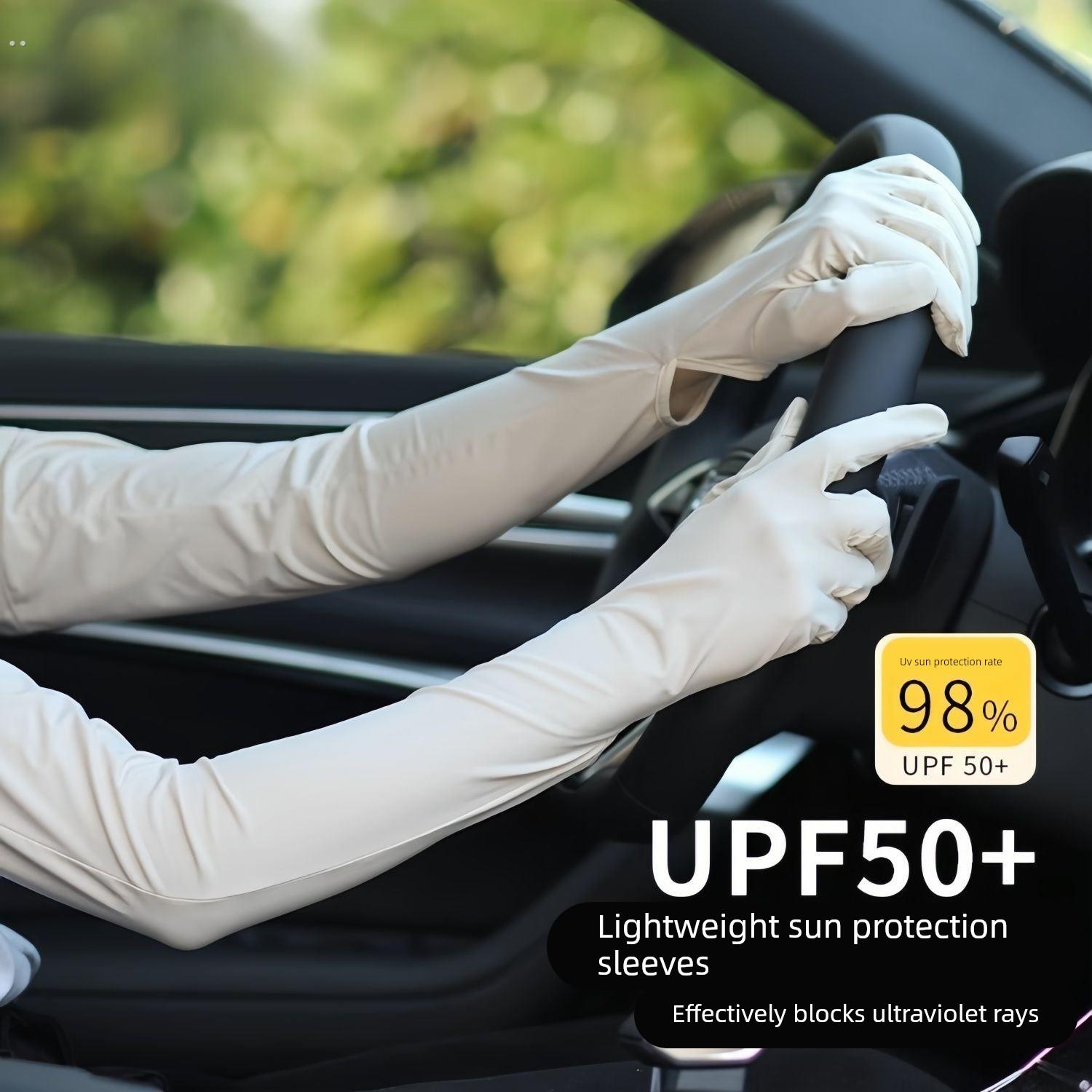 防晒袖套男士宽松冰袖防紫外线加大码护袖手臂冰丝夏季开车女手袖